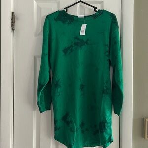 GAP TIE DYED CREW NECK SWEATSHIRT DRESS SIZE L (10)NWT